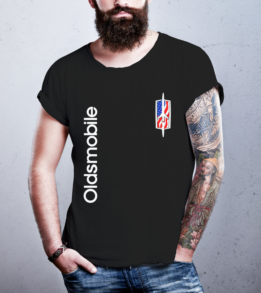 Oldsmobile Classic Logo With American Rocket Symbol T-Shirt