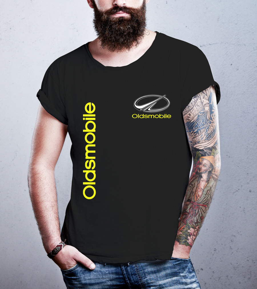 Oldsmobile Vertical Yellow Text And Classic T-Shirt