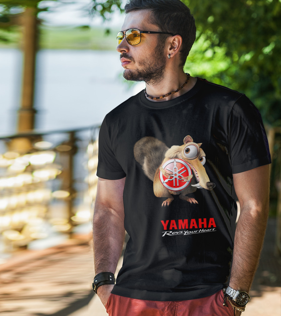 Yamaha Revs Your Heart Ice Age Scrat T-Shirt