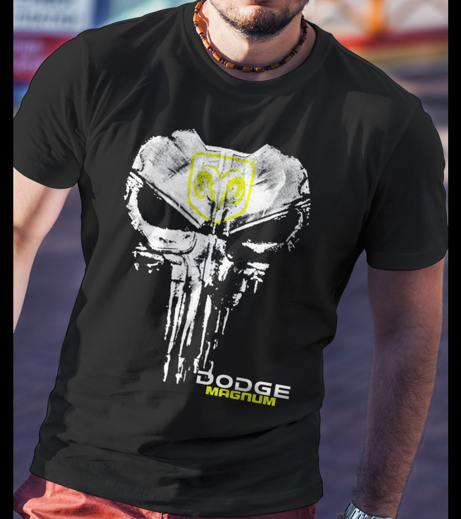 Dodge Magnum Punisher Skull Ram Logo Fusion T-Shirt