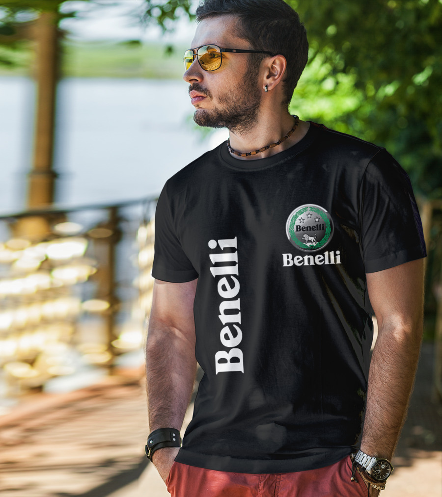 Benelli Logo With Stars Lion T-Shirt