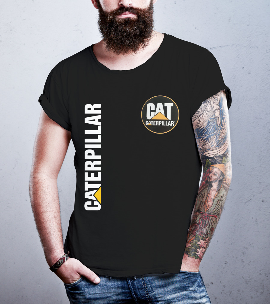 Caterpillar Cat Logo With Triangle T-Shirt