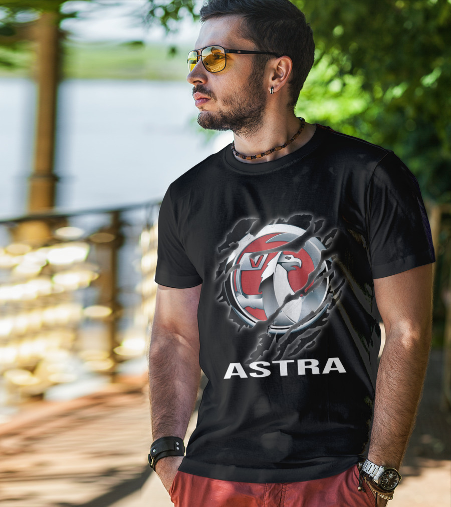 Astra Vauxhall Logo Claw Scratch T-Shirt