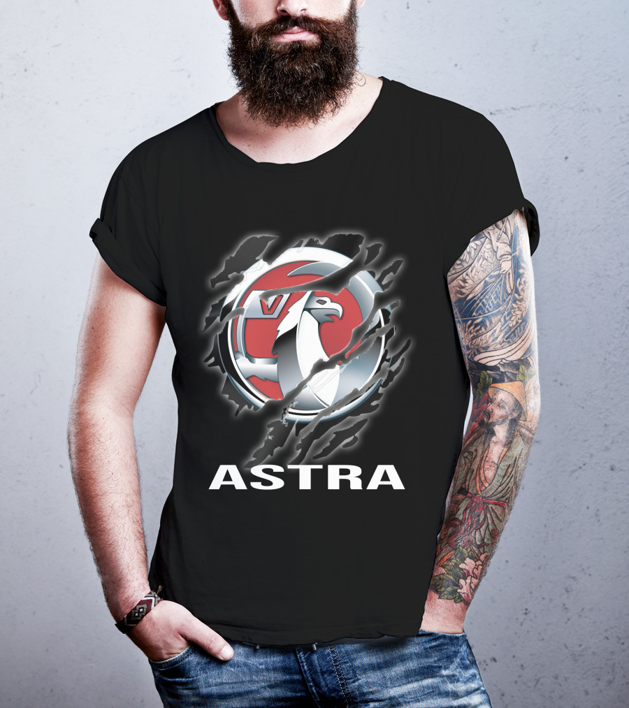 Astra Vauxhall Logo Claw Scratch T-Shirt