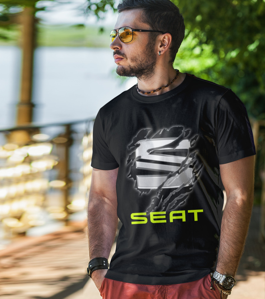 Seat Logo Metallic Claw Marks T-Shirt