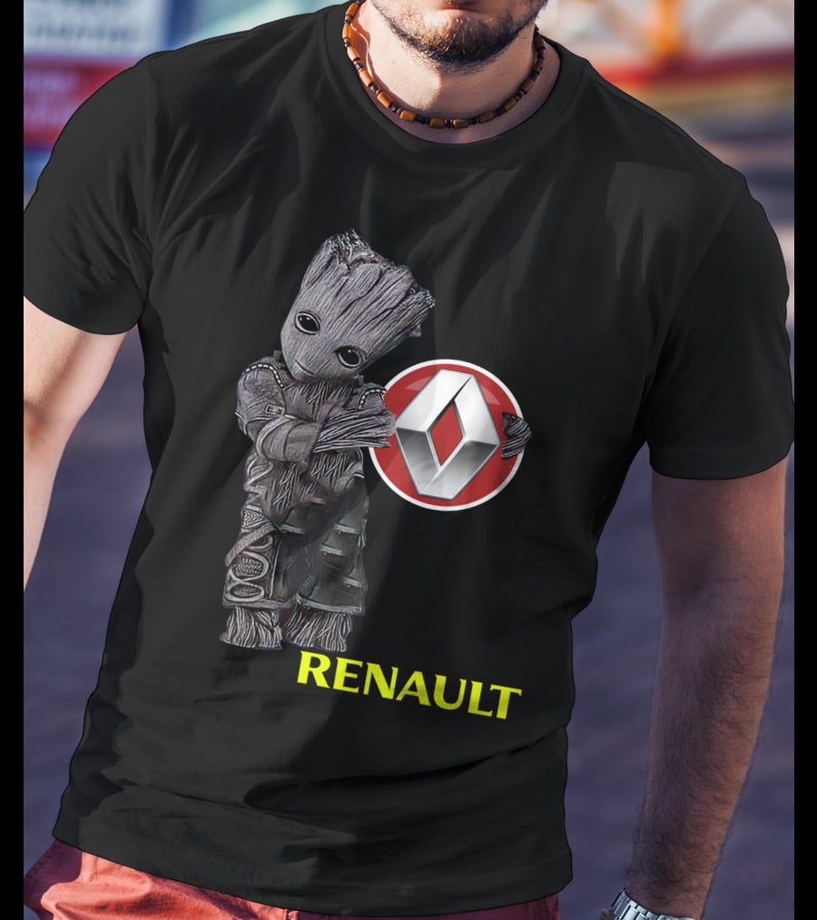 Renault Groot Iconic Tree Character With Car T-Shirt