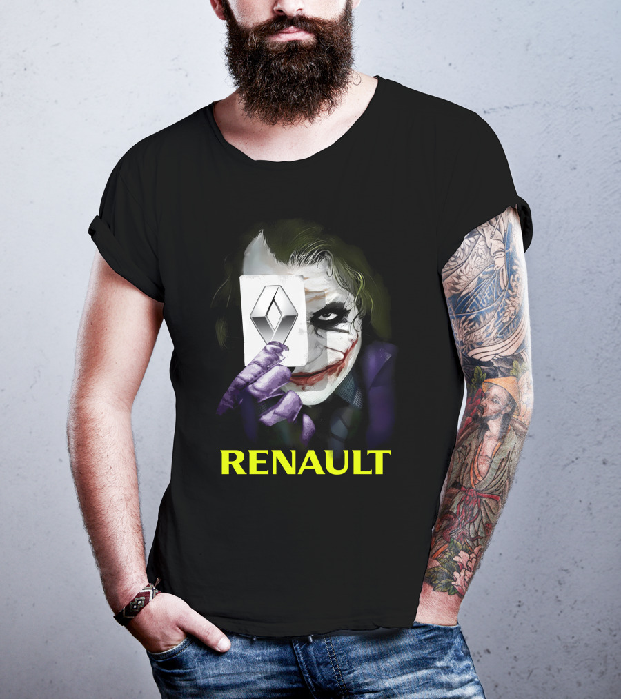 Renault Joker Iconic Playing Card Face With Renault T-Shirt