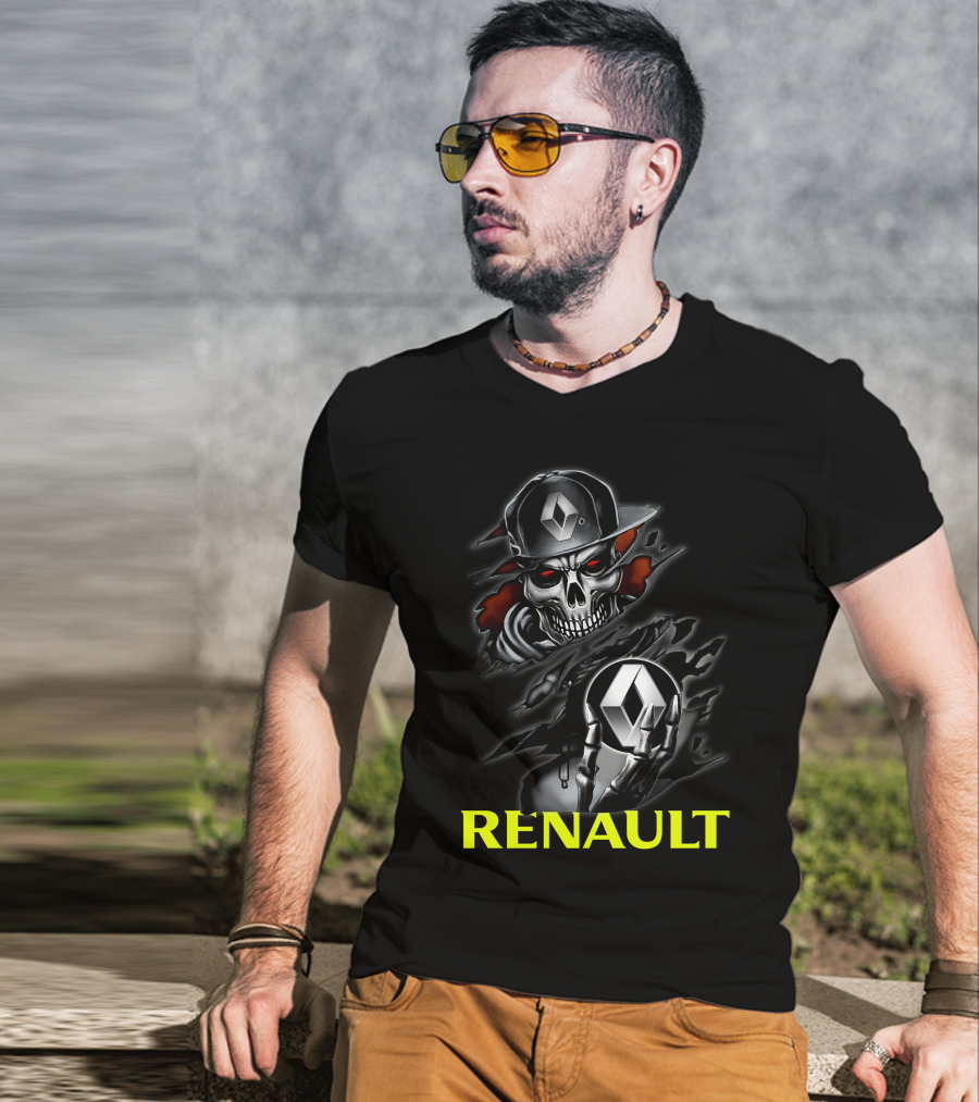 Renault Skull Logo Urban Streetwear T-Shirt