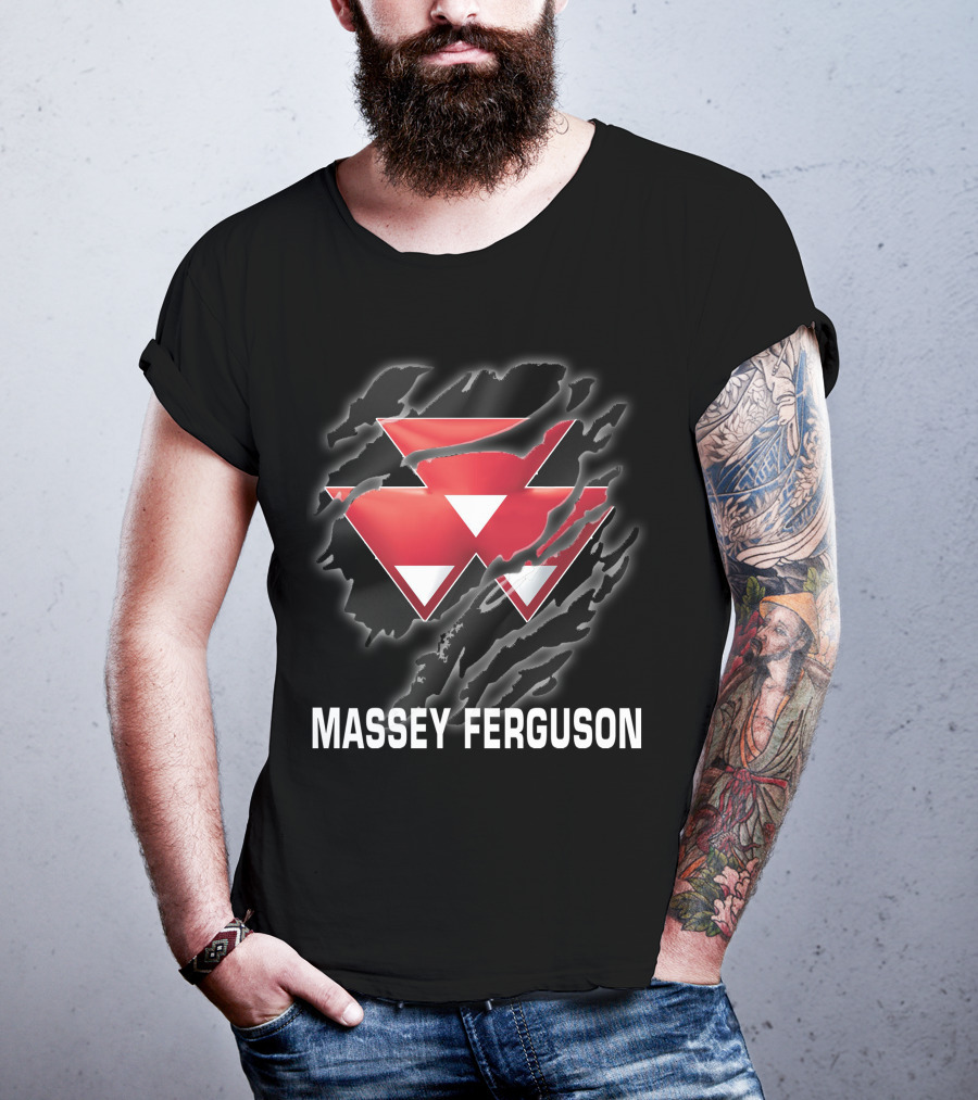 Massey Ferguson Logo Scratch Effect T-Shirt