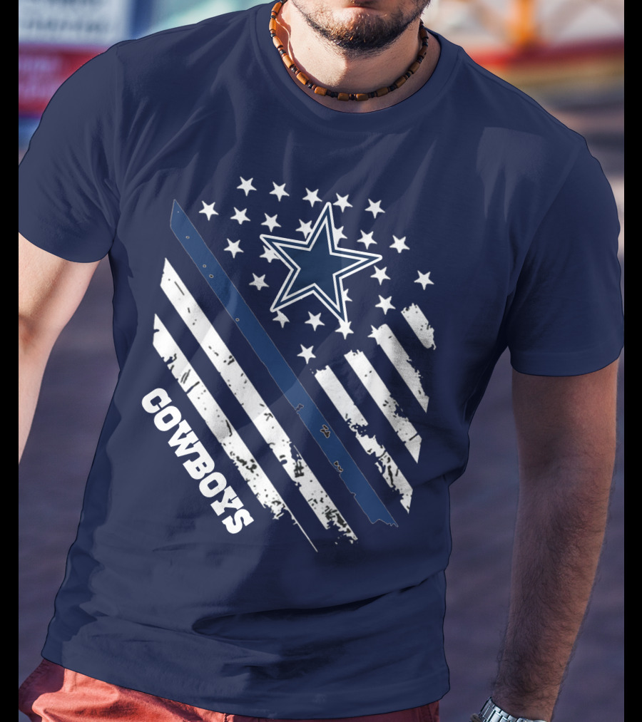 Cowboys Star And Stripes Vintage Americana T-Shirt