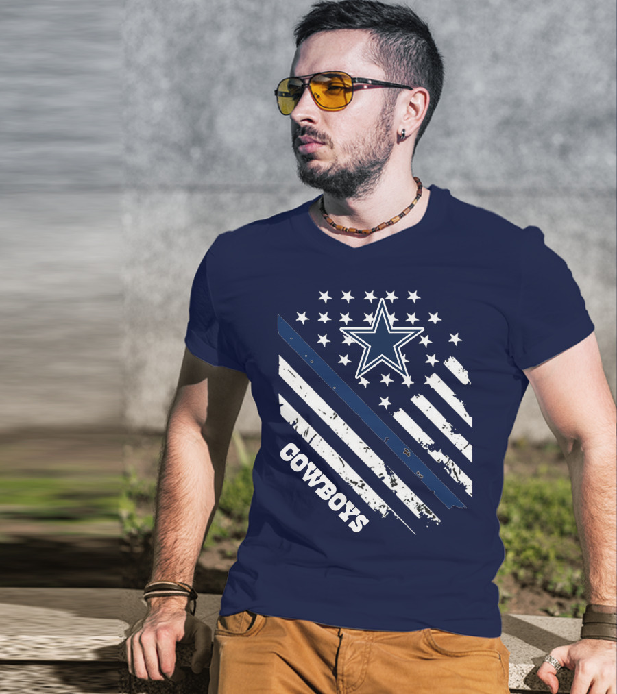Cowboys Star And Stripes Vintage Americana T-Shirt
