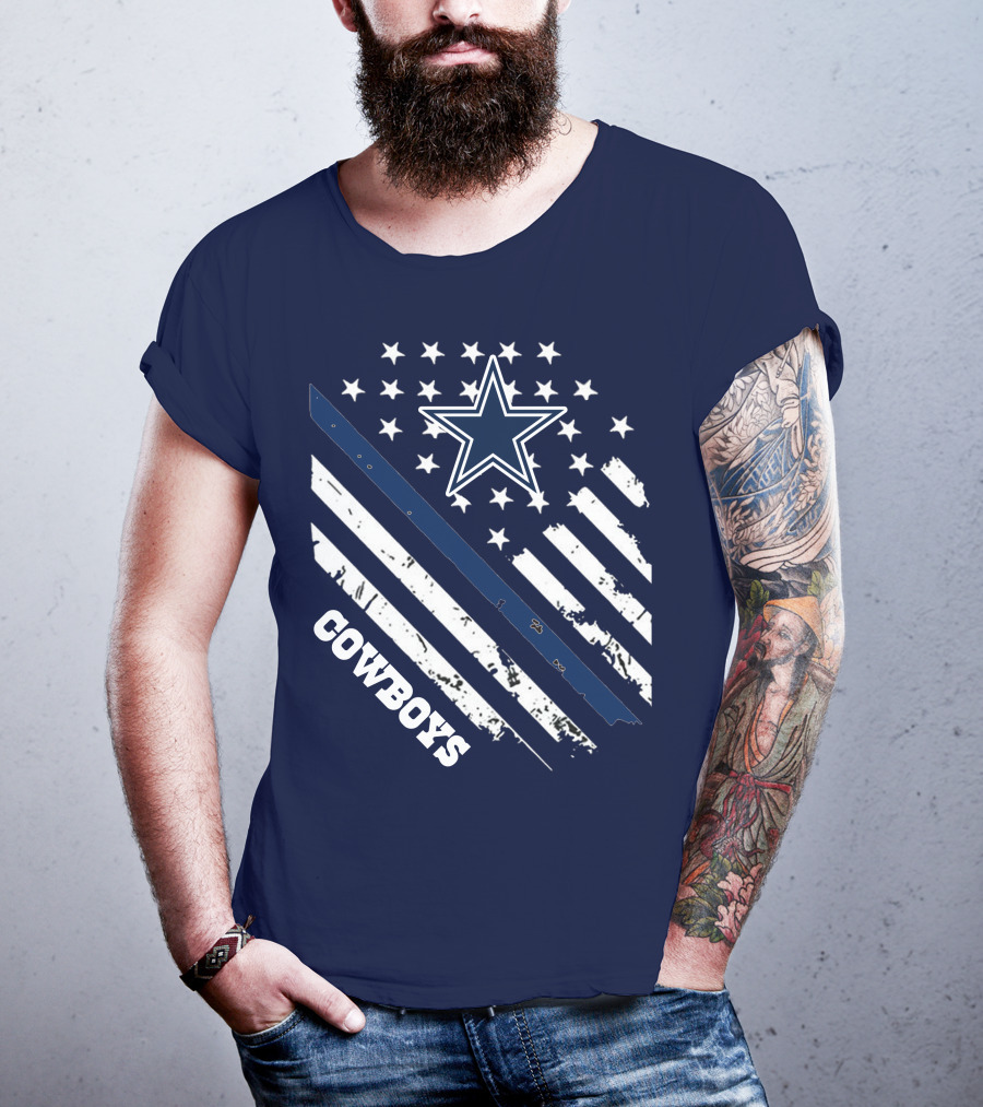 Cowboys Star And Stripes Vintage Americana T-Shirt
