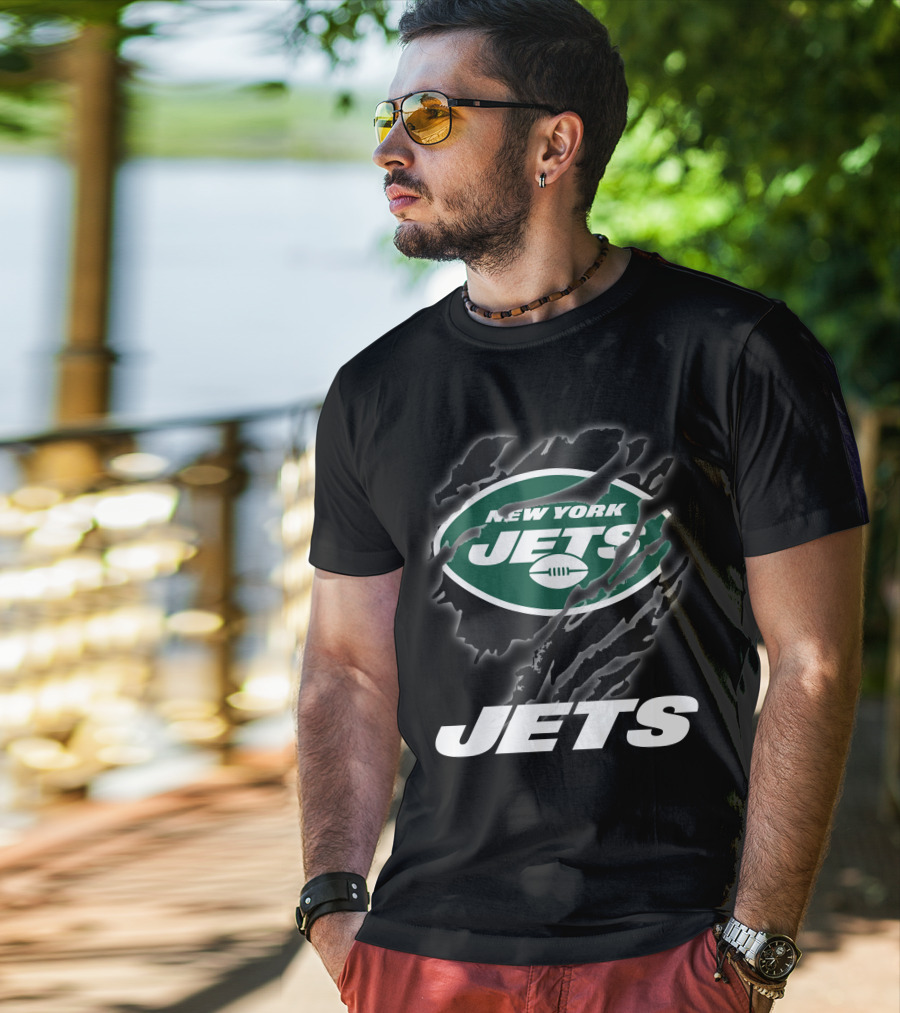 New York Jets Logo With Bold Graphics And T-Shirt