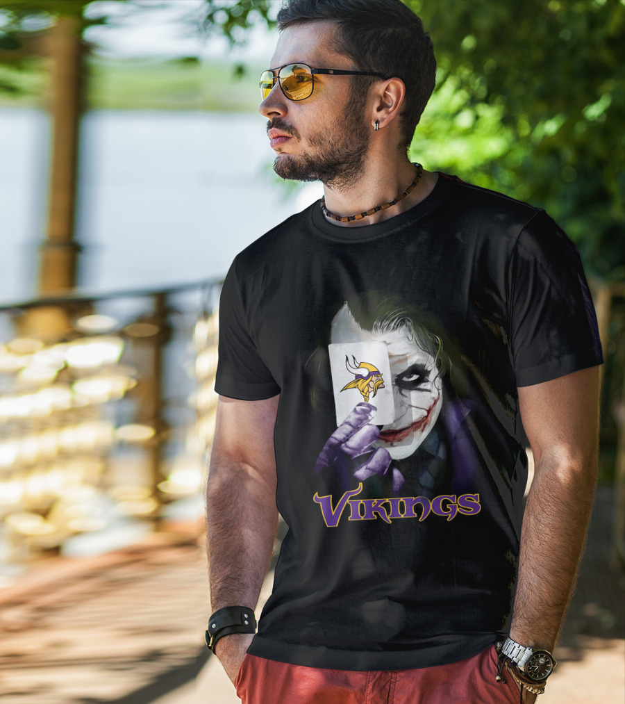 Vikings Joker Card Art T-Shirt