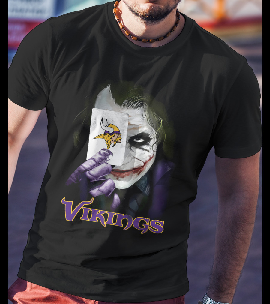 Vikings Joker Card Art T-Shirt