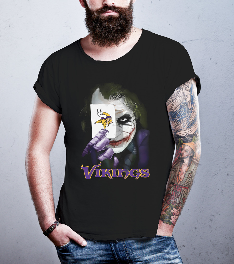 Vikings Joker Card Art T-Shirt