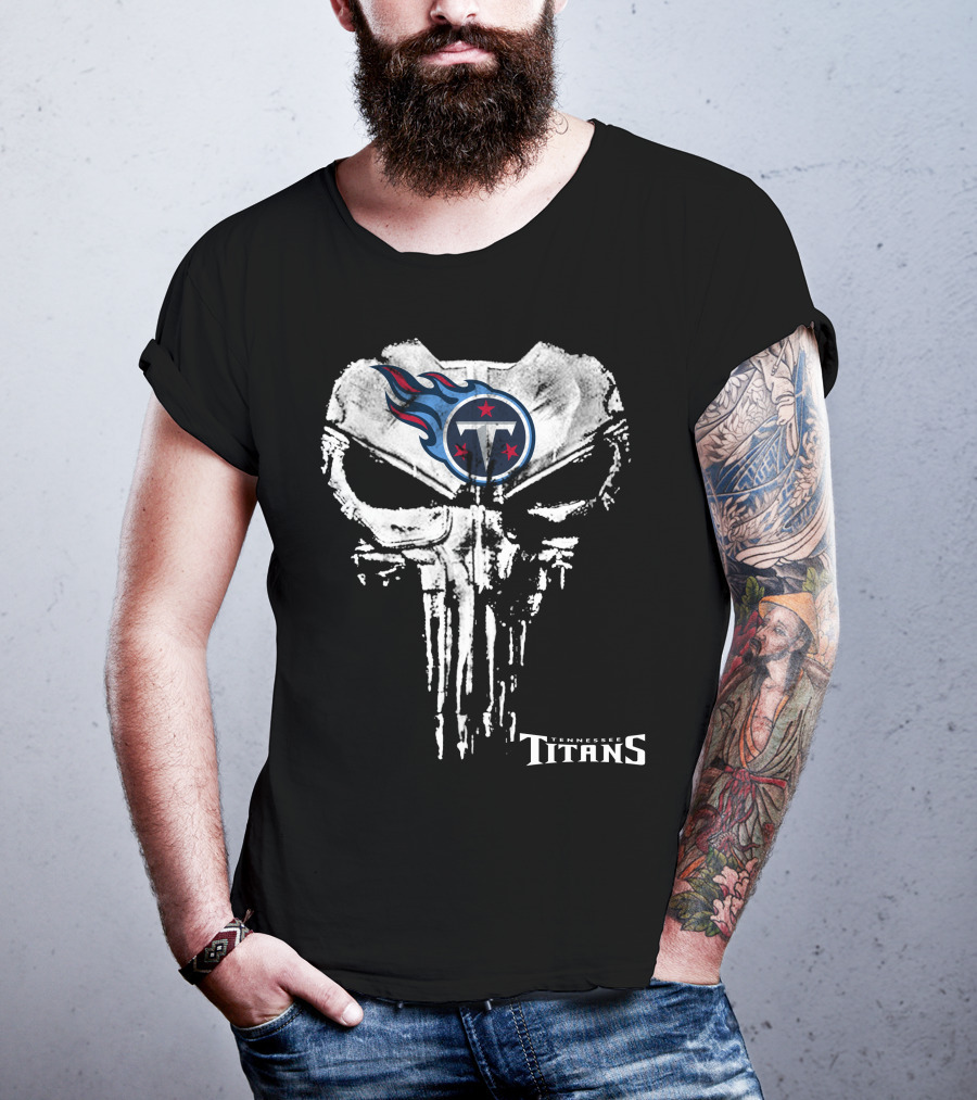 Tennessee Titans Punisher Skull T-Shirt