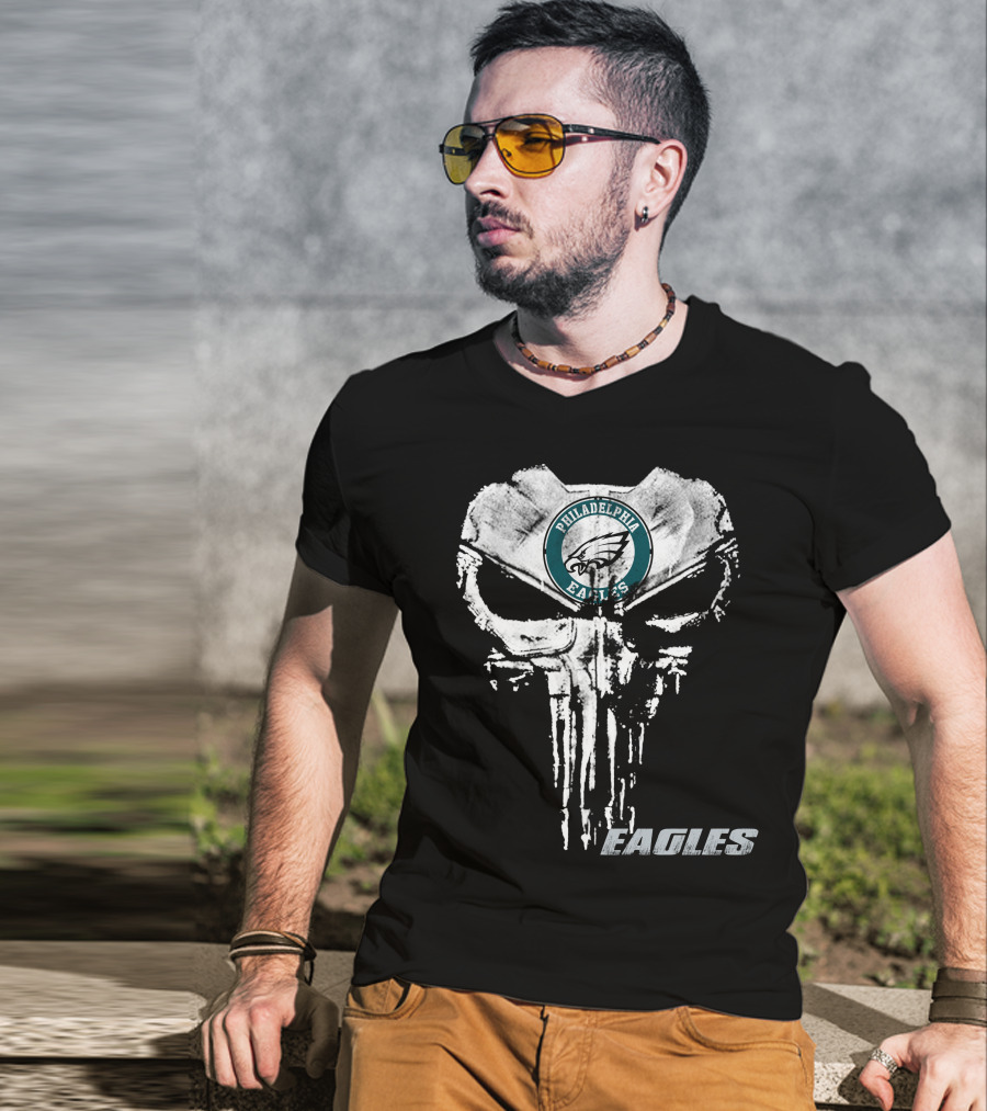 Philadelphia Eagles Nfl Logo Grunge Style Eagles T-Shirt
