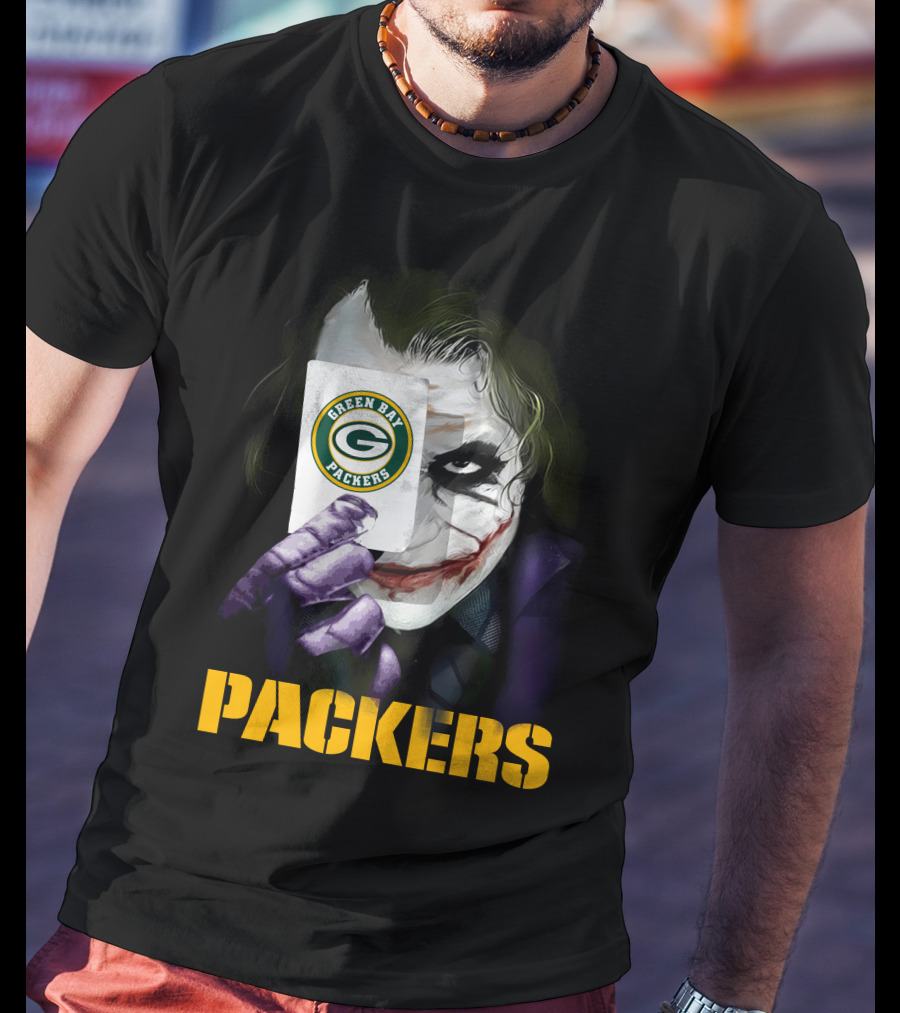 Green Bay Packers Joker Playing Card T-Shirt