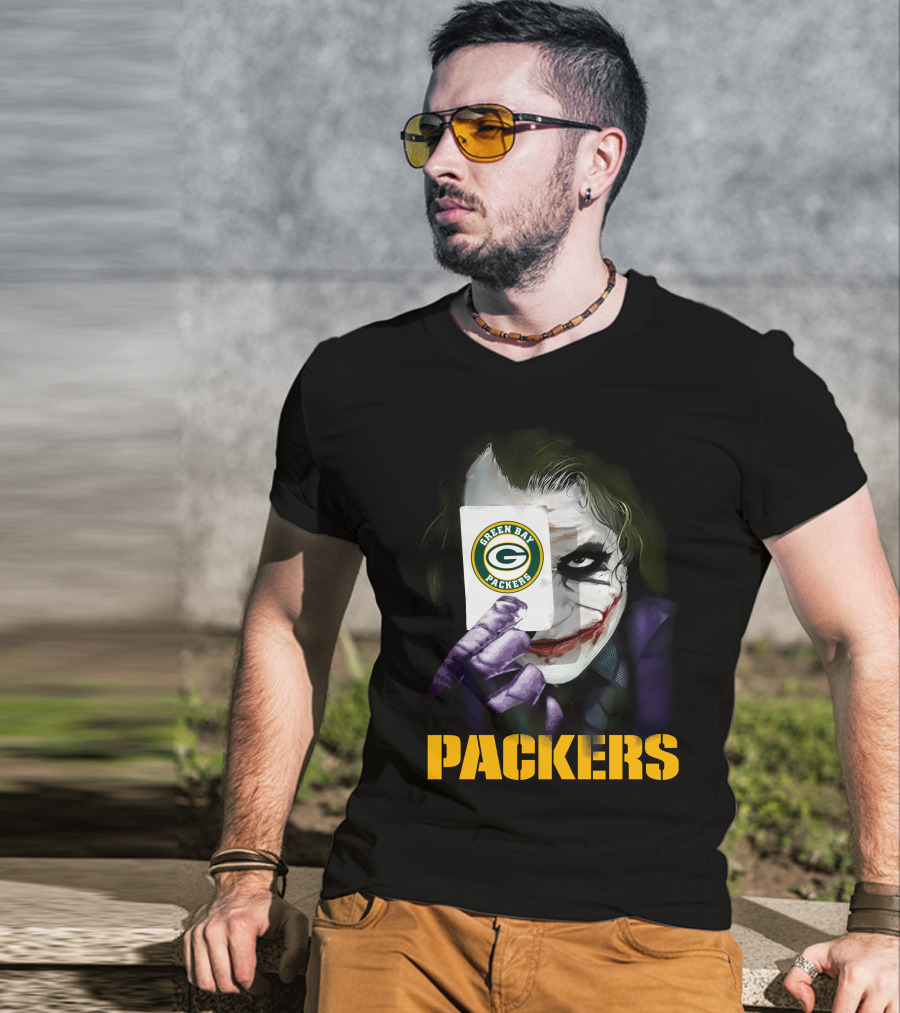 Green Bay Packers Joker Playing Card T-Shirt