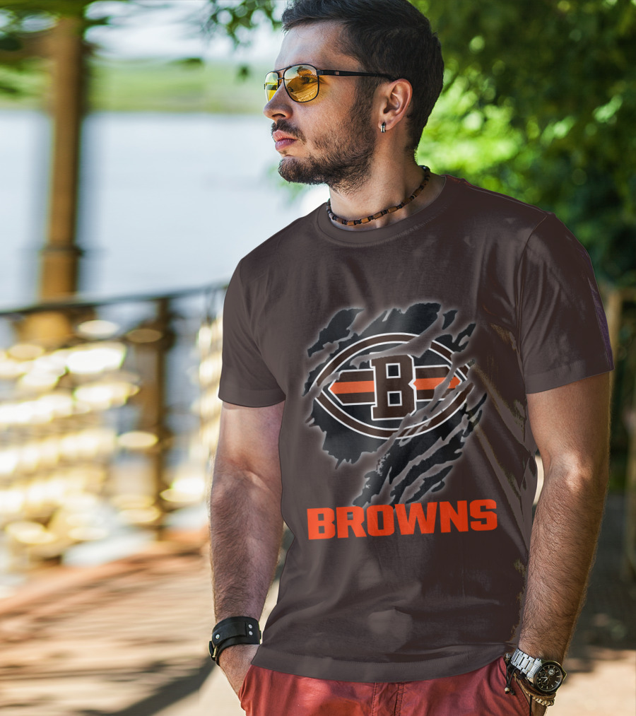 Browns 07 Football Claw Mark T-Shirt