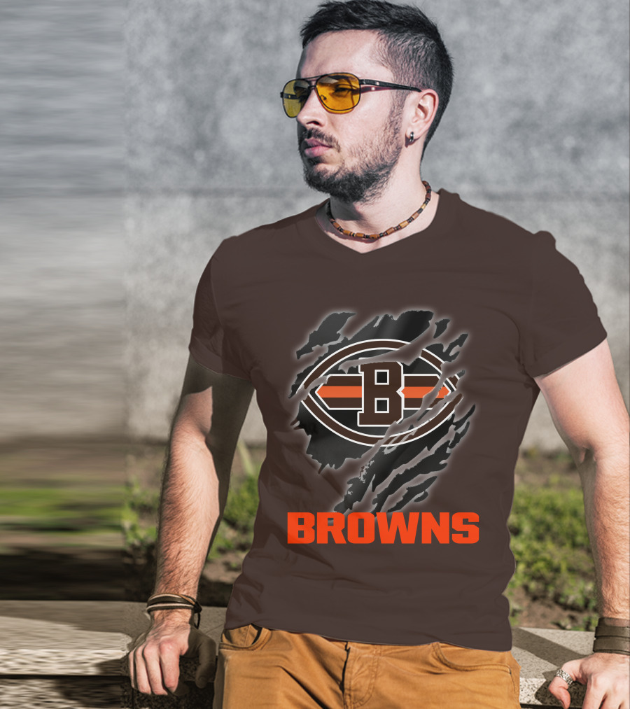 Browns 07 Football Claw Mark T-Shirt