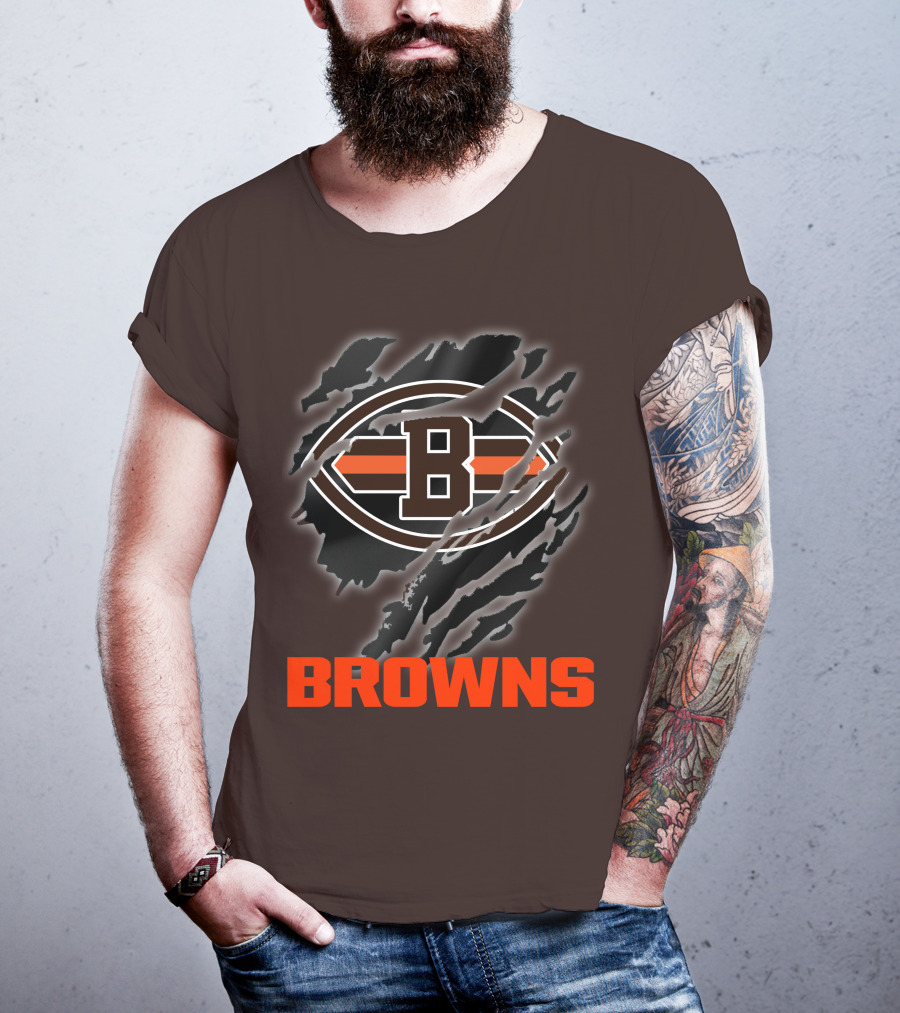 Browns 07 Football Claw Mark T-Shirt