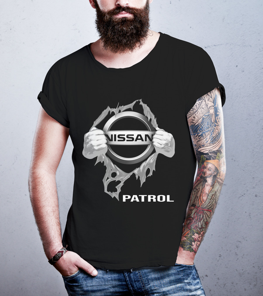 Nissan Patrol Logo Tearing Through T-Shirt