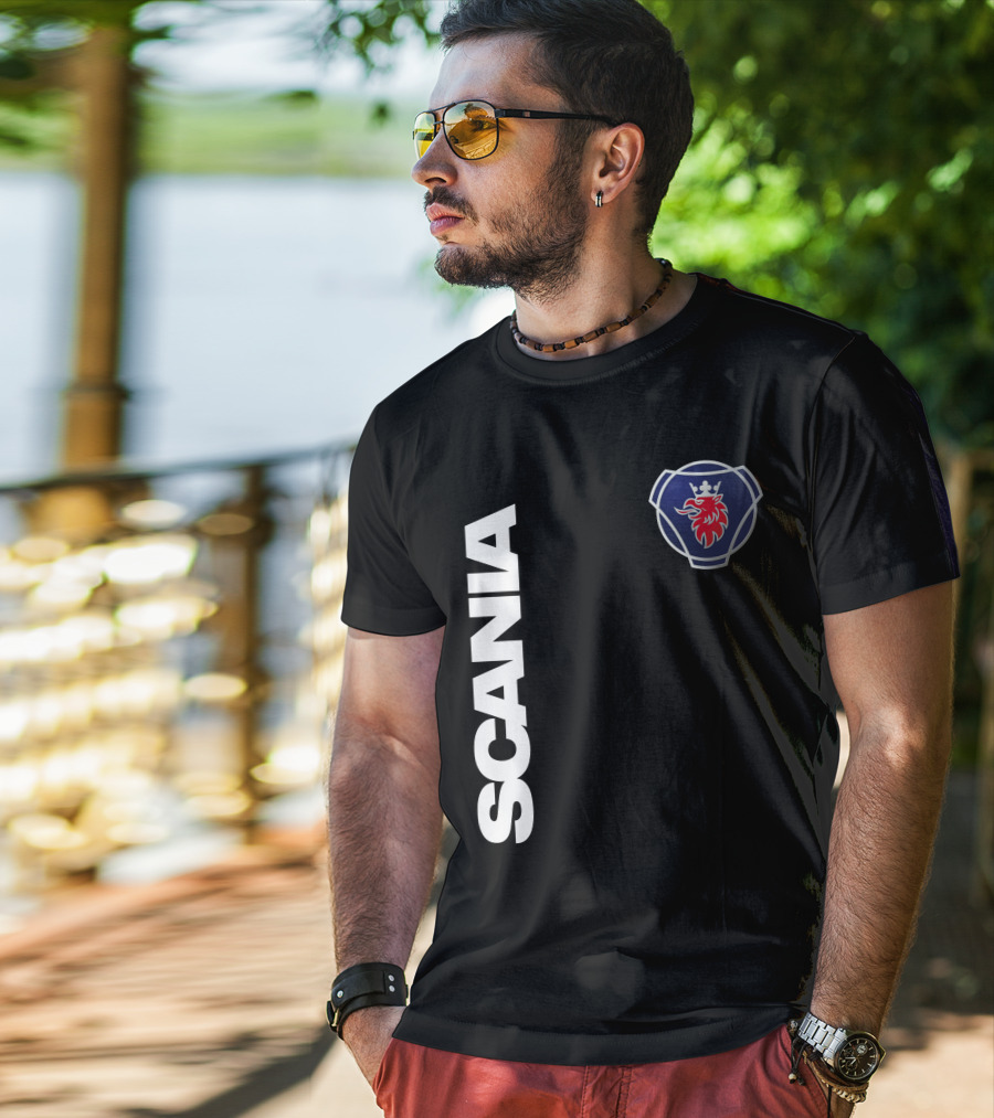 Scania Truck Logo And Emblem With Lion And Crown T-Shirt