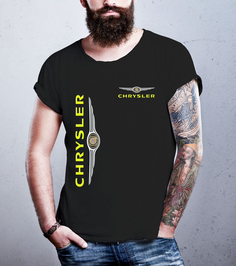 Chrysler Winged Emblem Vertical And Horizontal T-Shirt