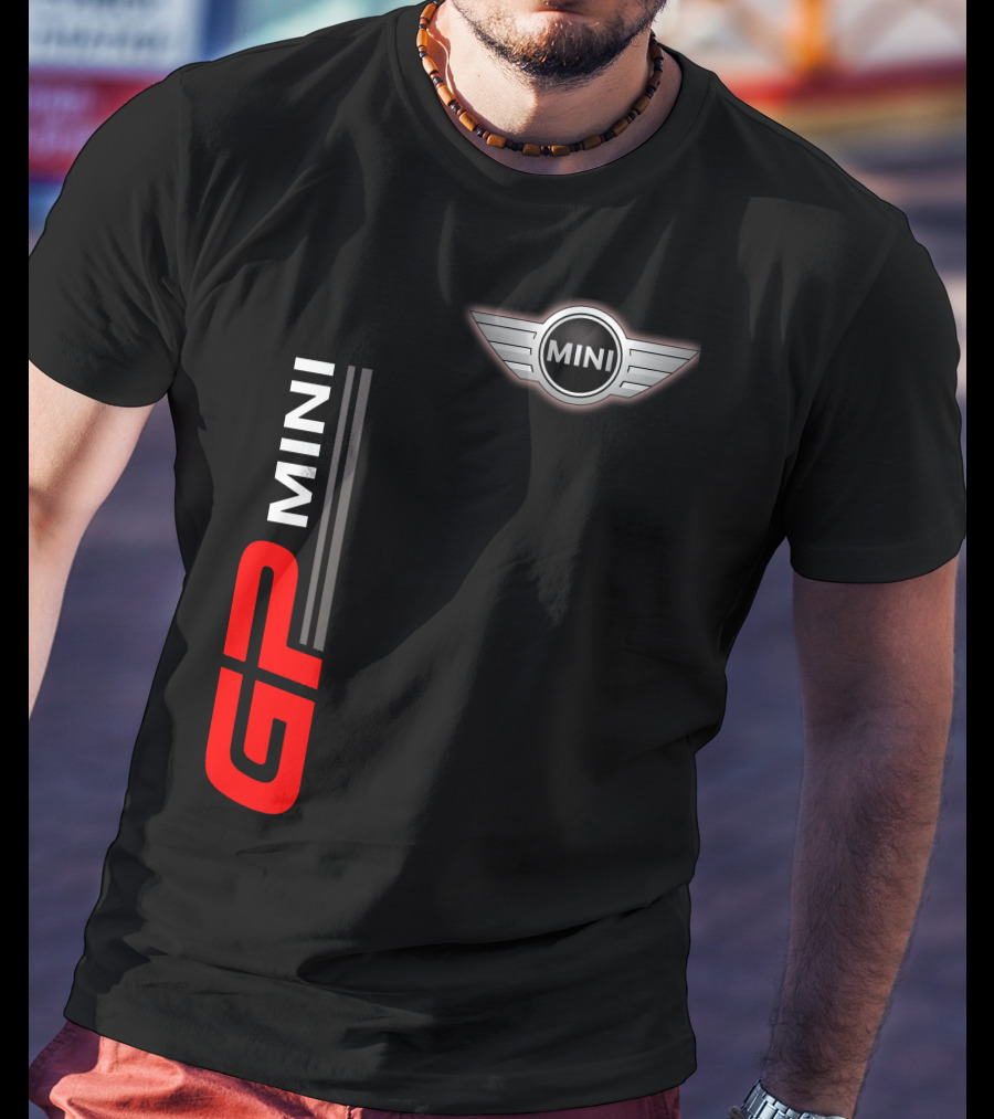 Mini Gp Wing Badge Red Vertical Line T-Shirt