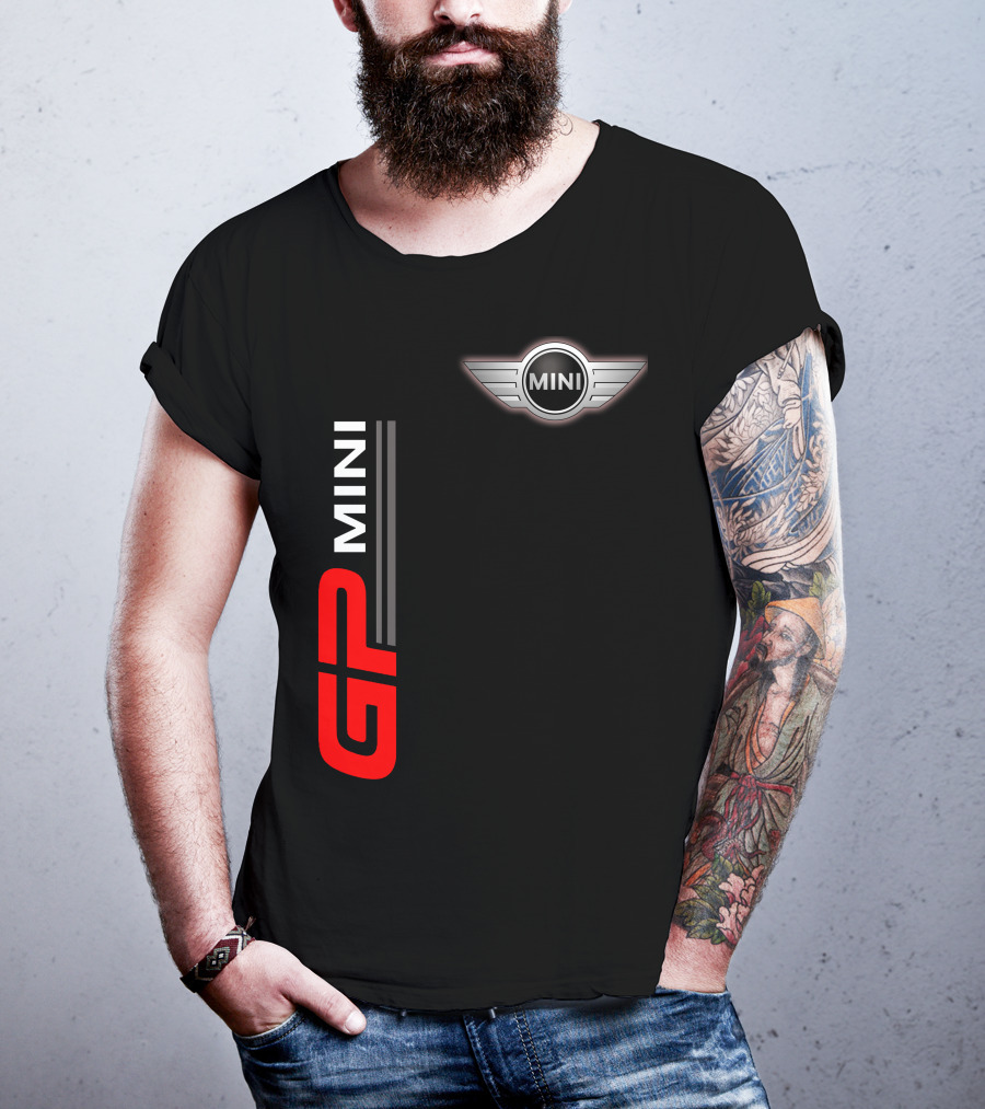 Mini Gp Wing Badge Red Vertical Line T-Shirt