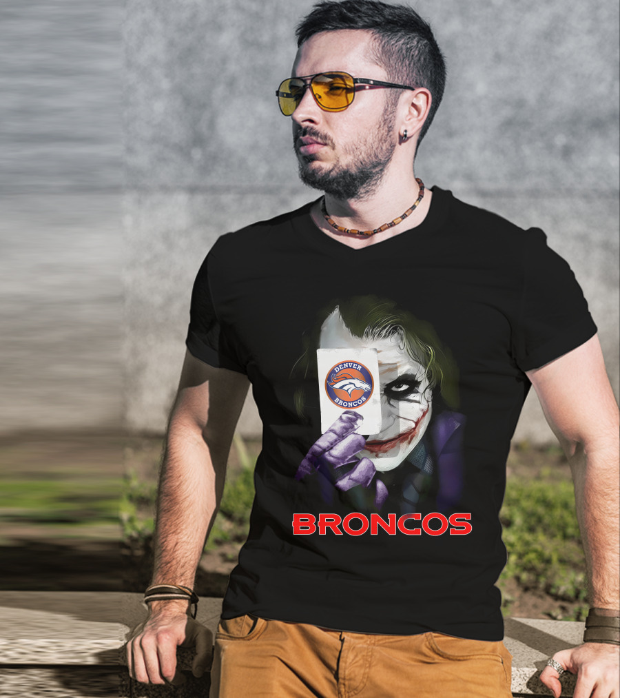 Denver Broncos Joker Card T-Shirt