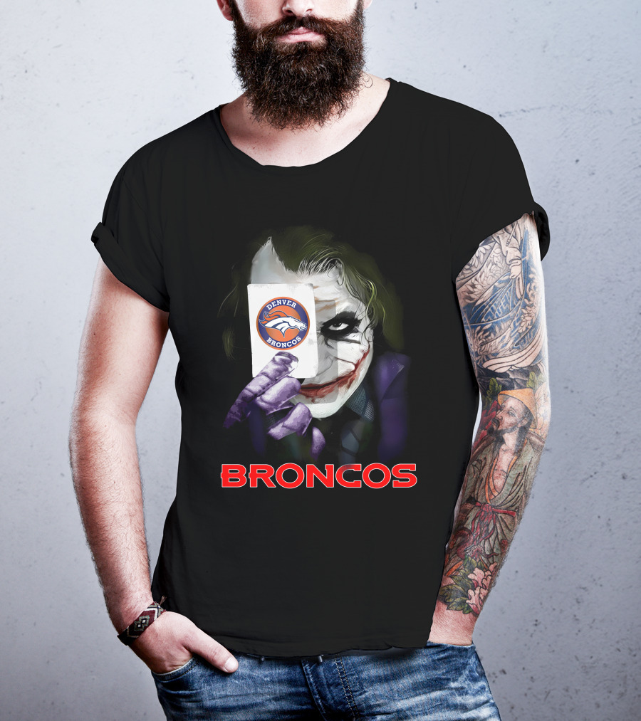 Denver Broncos Joker Card T-Shirt