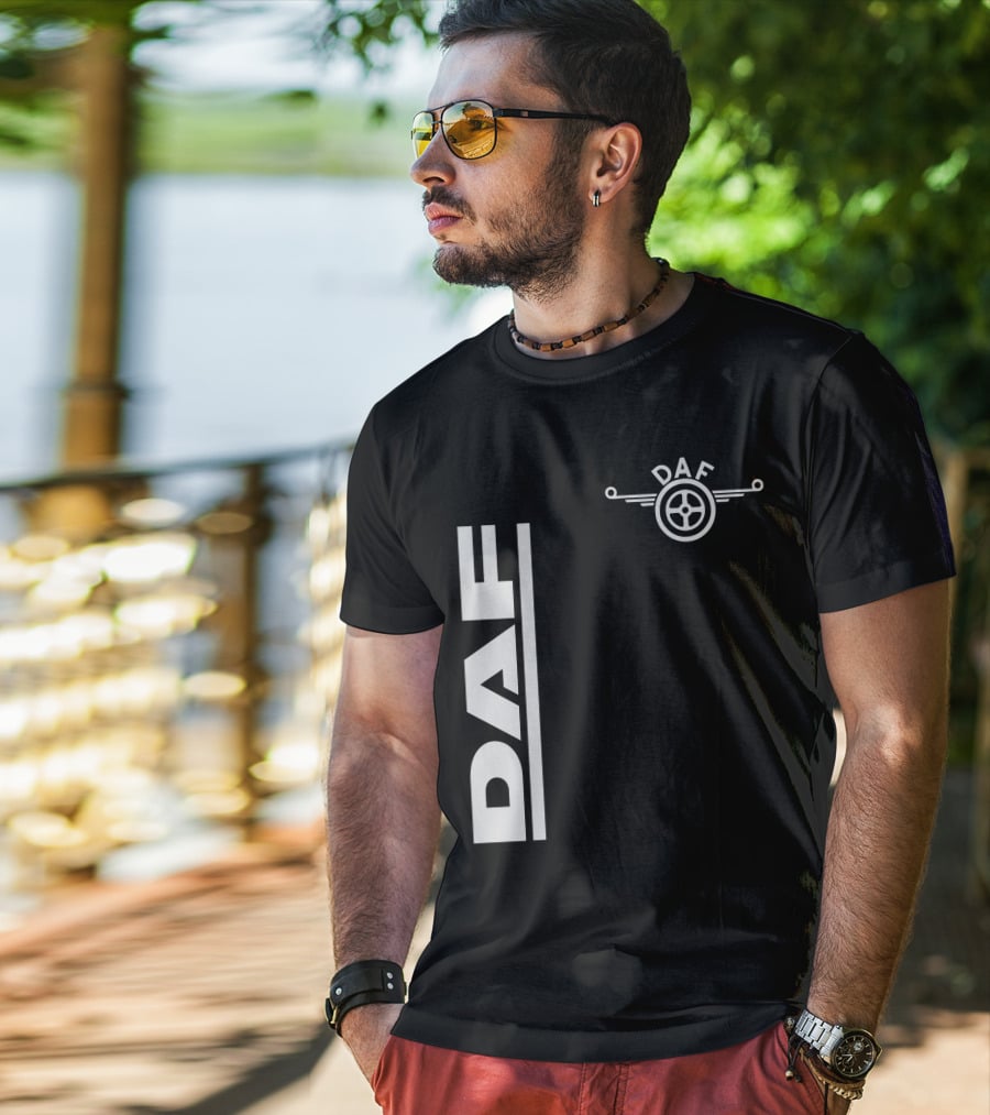 Daf Steering Wheel Emblem With Vertical T-Shirt