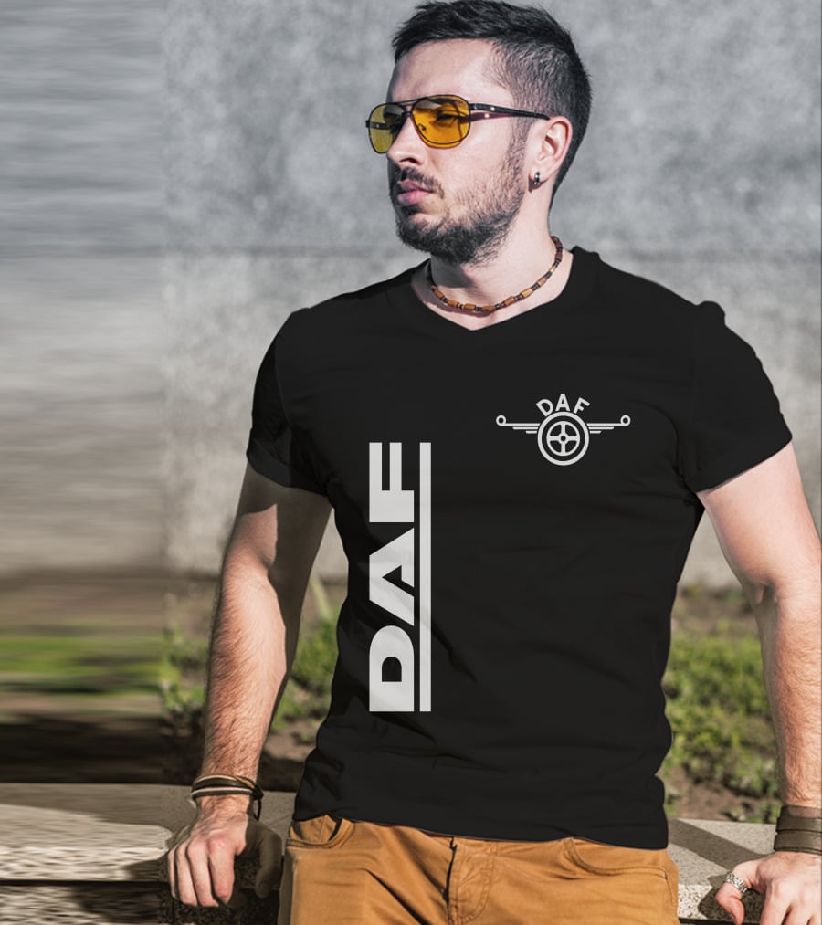 Daf Steering Wheel Emblem With Vertical T-Shirt