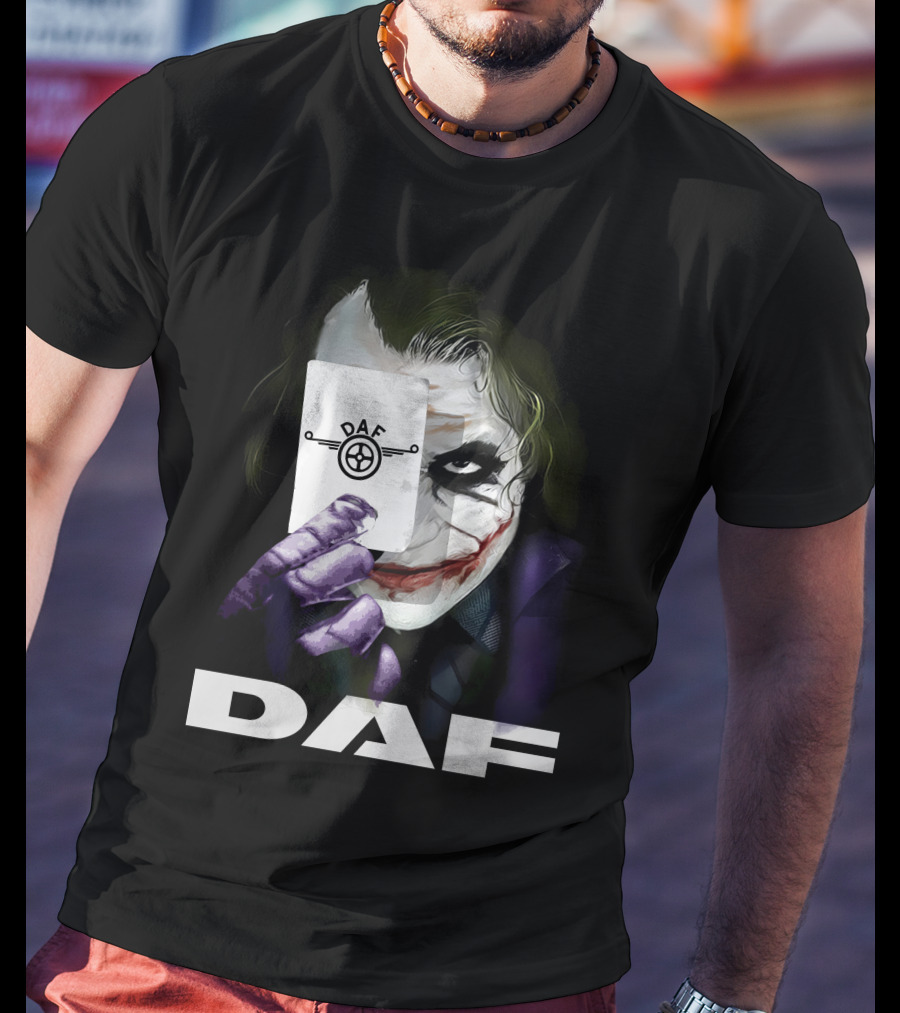 Daf Joker Card Face Iconic Style T-Shirt