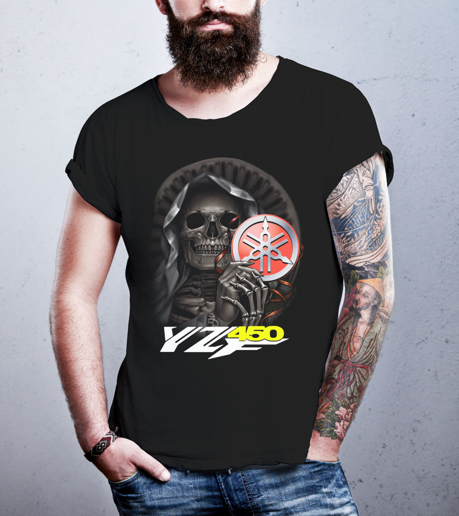 Yamaha Yzf 450 Skull Holding T-Shirt