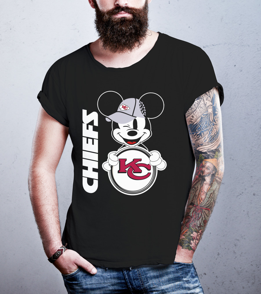 CHIEFS KC Mickey Mouse Hat T-Shirt