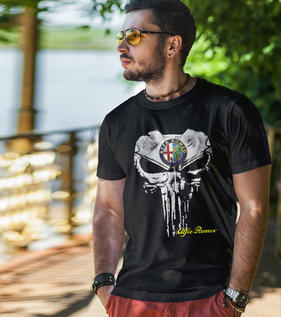 Alfa Romeo Emblem Skull T-Shirt
