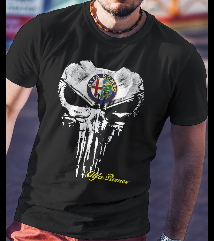 Alfa Romeo Emblem Skull T-Shirt