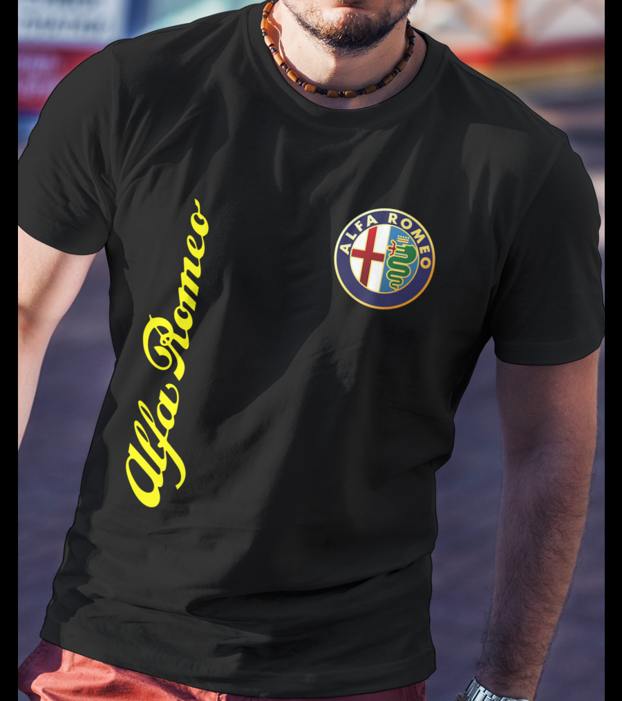 Alfa Romeo Classic Car Logo And Name T-Shirt