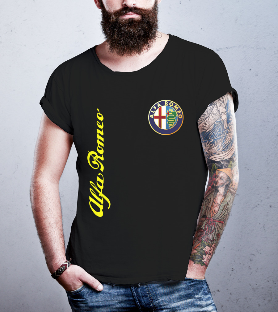 Alfa Romeo Classic Car Logo And Name T-Shirt