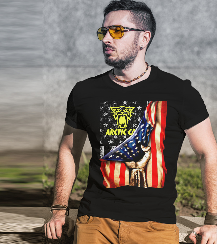 Arctic Cat American Flag Fist T-Shirt