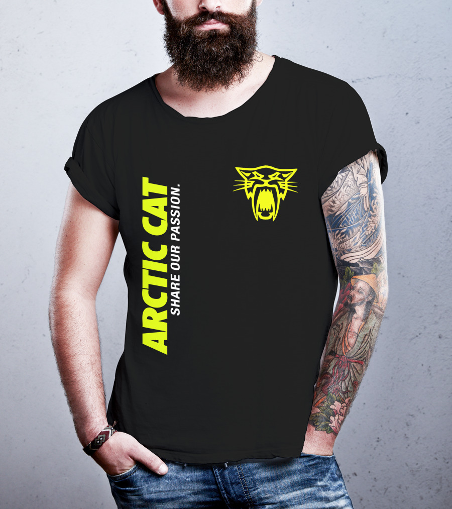 Arctic Cat Share Our Passion Neon Cat T-Shirt