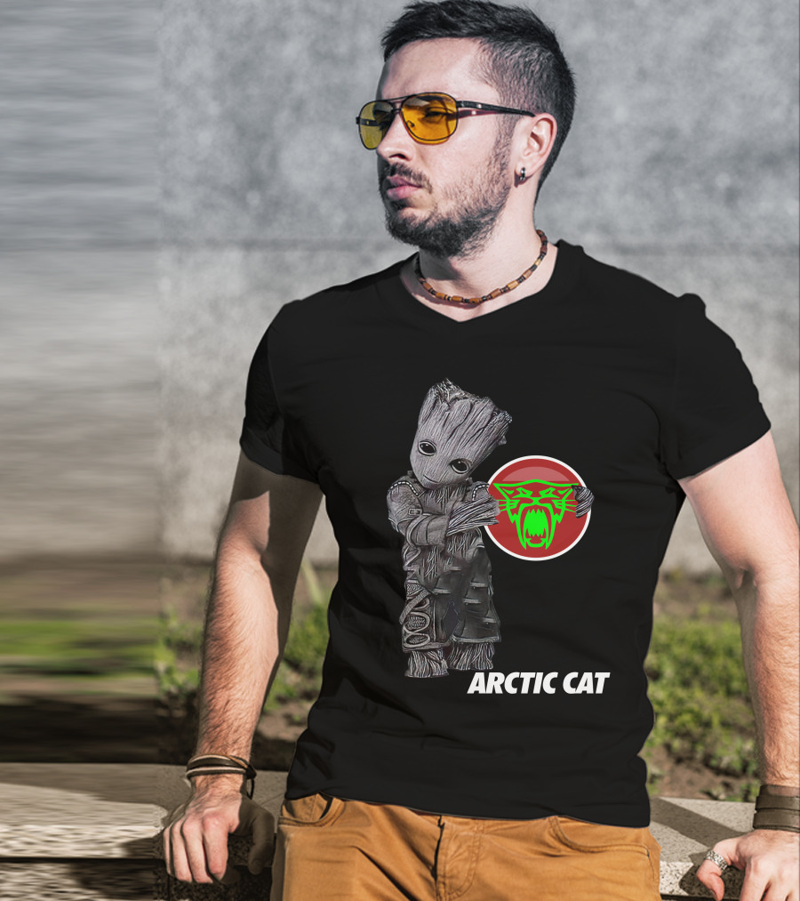 Arctic Cat Groot With Green Cat T-Shirt