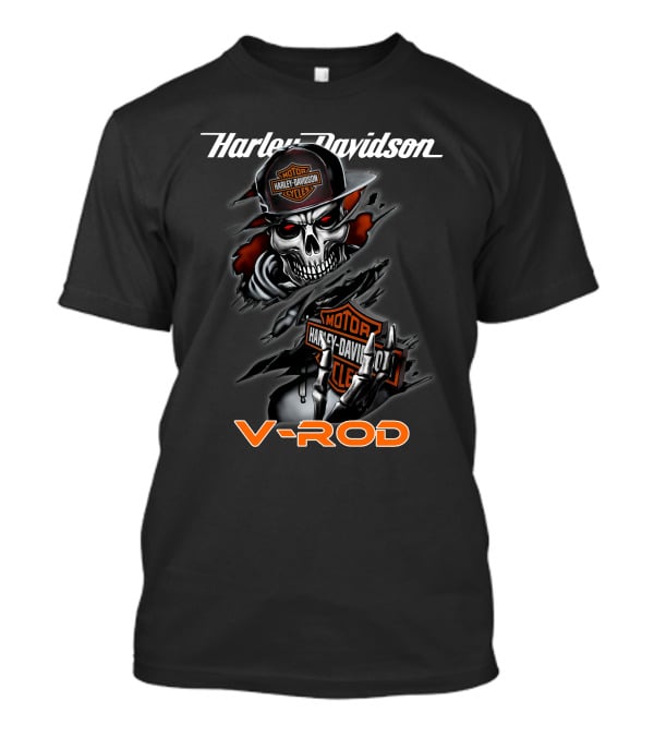 Harley Davidson Motorcycle V-Rod Skull T-Shirt