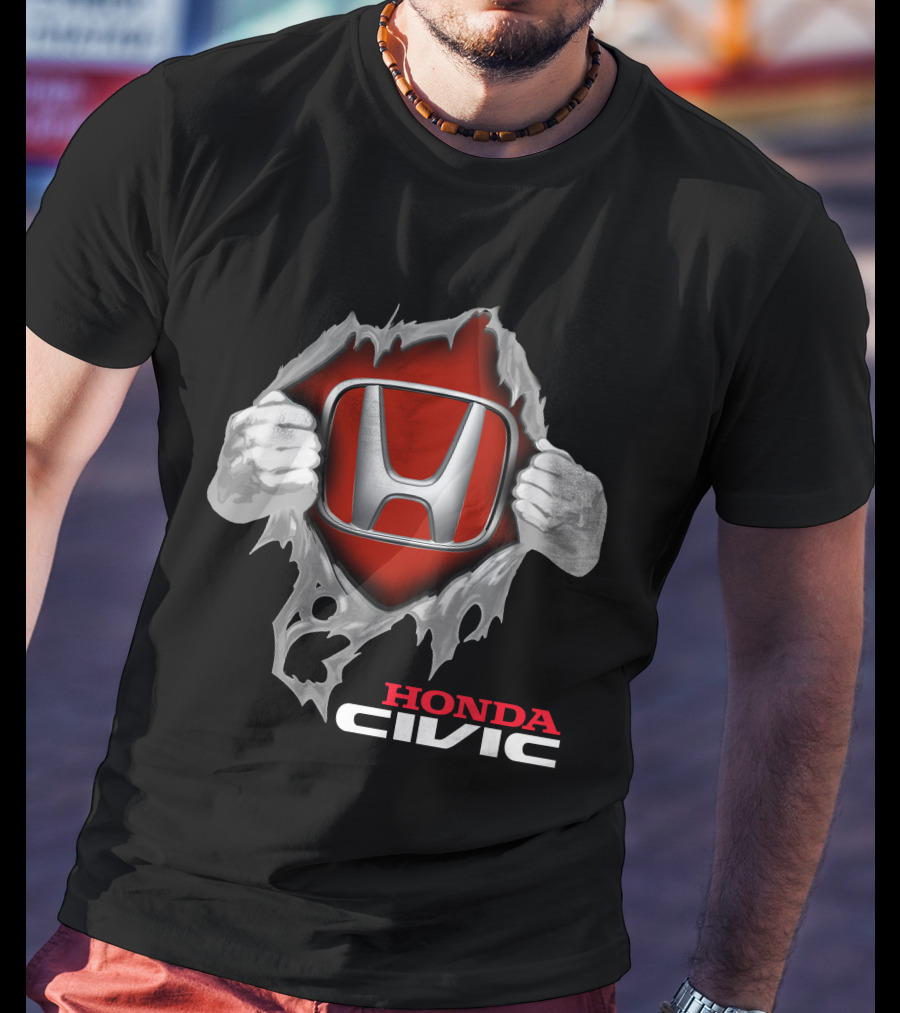 Honda Civic 08 Emblem Burst T-Shirt