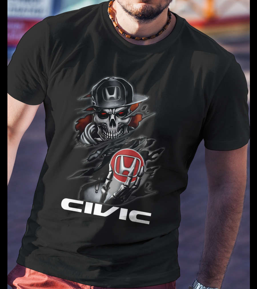 Civic 06 Skull Honda Emblem Hat T-Shirt