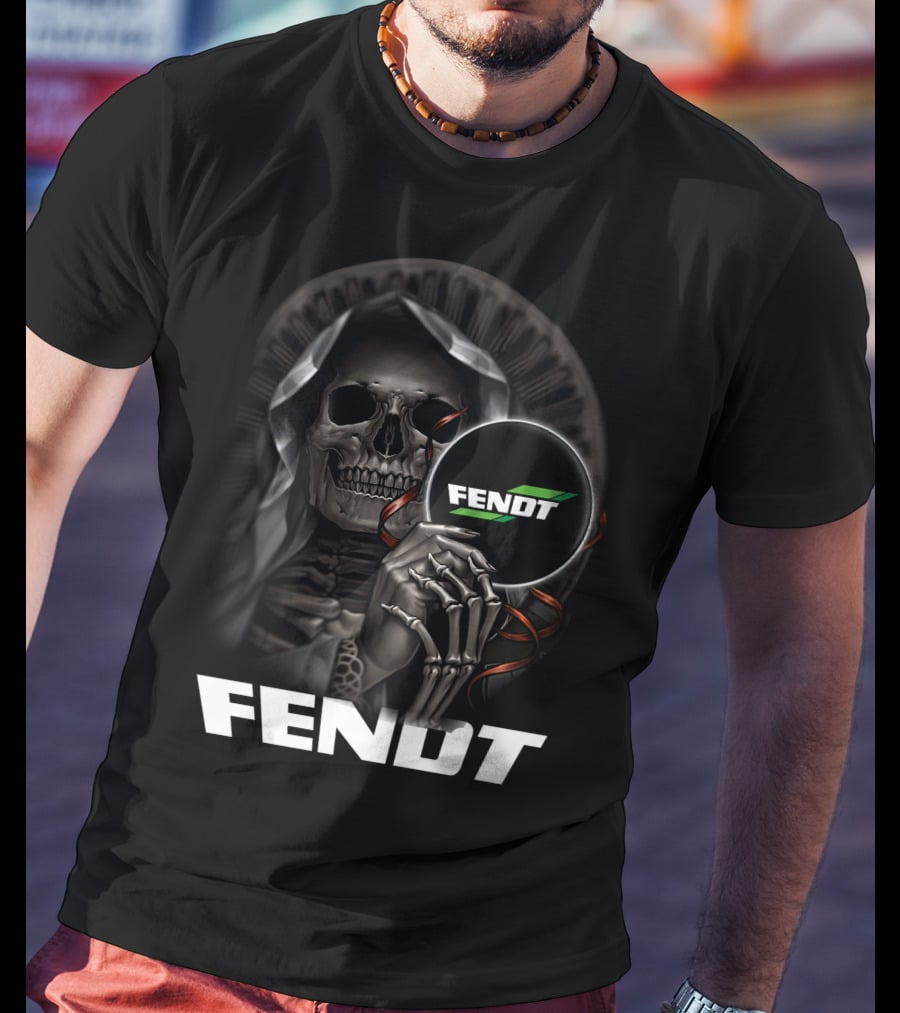 Fendt Grim Reaper Skeleton Holding T-Shirt